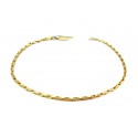 BRACCIALE CATENA UNISEX IN ORO GIALLO 18 KT CON ZIRCONE SU CHIUSURA