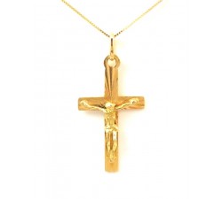 COLLANA CON CROCIFISSO IN ORO GIALLO 18 KT