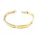 BRACCIALE IN ORO GIALLO 18 KT CON ZIRCONI BIANCHI