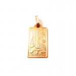 CIONDOLO BILANCIA SEGNO ZODIACALE IN ORO GIALLO + COLLANA LACCIO IN OMAGGIO
