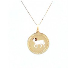 COLLANA CON SEGNO ZODIACALE ARIETE IN ORO GIALLO 18 KT