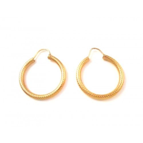 ORECCHINI CERCHI IN ORO GIALLO 18 KT 