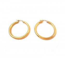 ORECCHINI CERCHI IN ORO GIALLO 18 KT 