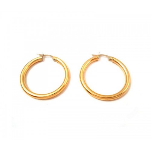 ORECCHINI CERCHI IN ORO GIALLO 18 KT 