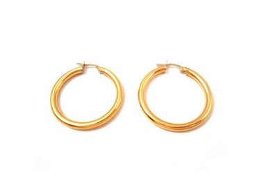 ORECCHINI CERCHI IN ORO GIALLO 18 KT 