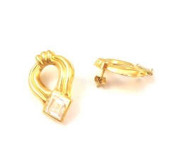 ORECCHINI IN ORO GIALLO 18 KT CON ZIRCONI