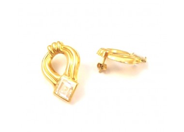 ORECCHINI IN ORO GIALLO 18 KT CON ZIRCONI