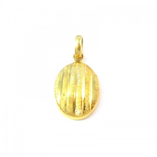 CIONDOLO MEDAGLIETTA IN ORO GIALLO 18 KT + COLLANA LACCIO IN OMAGGIO