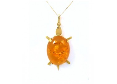 COLLANA DA DONNA IN ORO GIALLO 18 KT CON PENDENTE TARTARUGA