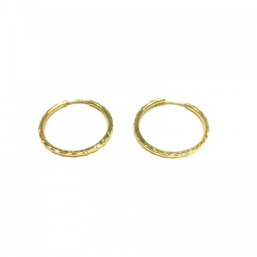 ORECCHINI CERCHI IN ORO GIALLO 18 KT