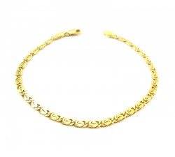 BRACCIALE DA UOMO CATENA IN ORO GIALLO 18 KT 