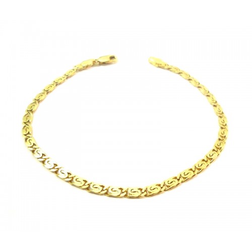 BRACCIALE DA UOMO CATENA IN ORO GIALLO 18 KT 