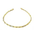 BRACCIALE CATENA IN ORO GIALLO E BIANCO 18 KT UNISEX