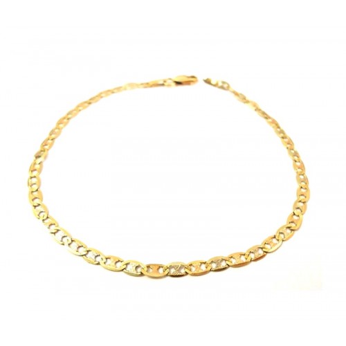 BRACCIALE CATENA UNISEX IN ORO GIALLO BIANCO E ROSA 18 KT 