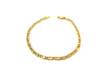 BRACCIALE CATENA UNISEX IN ORO GIALLO 18 KT