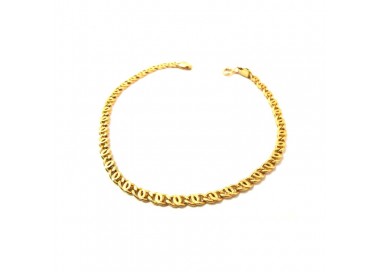 BRACCIALE CATENA UNISEX IN ORO GIALLO 18 KT 