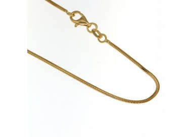 COLLANA E BRACCIALE CODA DI TOPO IN ORO GIALLO 18 KT