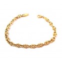 BRACCIALE UNISEX A CATENA IN ORO GIALLO 18 KT