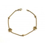 Bracciale da donna in oro giallo 18 kt con charm fiore