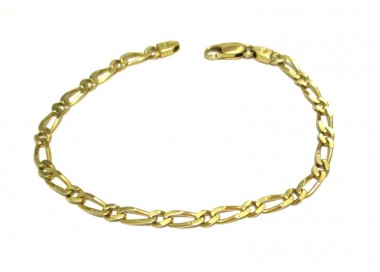 BRACCIALE UOMO CATENA ALTERNATA IN ORO GIALLO 18 KT