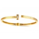 BRACCIALE RIGIDO CHIODO IN ORO GIALLO E BIANCO 18 KT