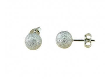 ORECCHINI SFERA IN ORO BIANCO 18 KT DA 6 MM