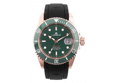 OROLOGIO UOMO LORENZ DIVER PROFESSIONAL 030197NN AUTOMATICO VERDE ROSE'