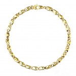 BRACCIALE CATENA PIATTA DA UOMO IN ORO GIALLO 18 KT