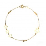 BRACCIALE CATENA CON STELLE DA DONNA IN ORO GIALLO 18 KT