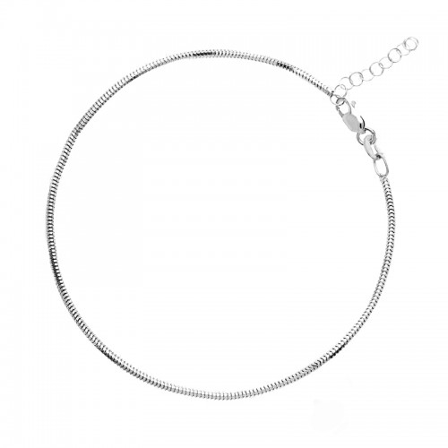 BRACCIALE CODA DI TOPO IN ORO BIANCO 18KT