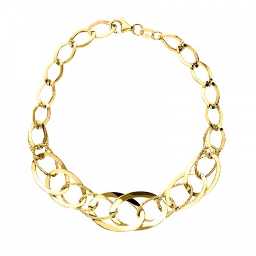 BRACCIALE CATENA DA DONNA IN ORO GIALLO 18 KT