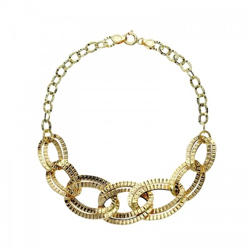 BRACCIALE CATENA DA DONNA IN ORO GIALLO 18 KT