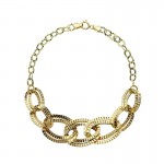 BRACCIALE CATENA DA DONNA IN ORO GIALLO 18 KT