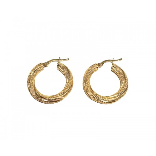 ORECCHINI CERCHI IN ORO GIALLO 18 KT