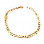 BRACCIALE DA UOMO CATENA IN ORO GIALLO 18 KT 