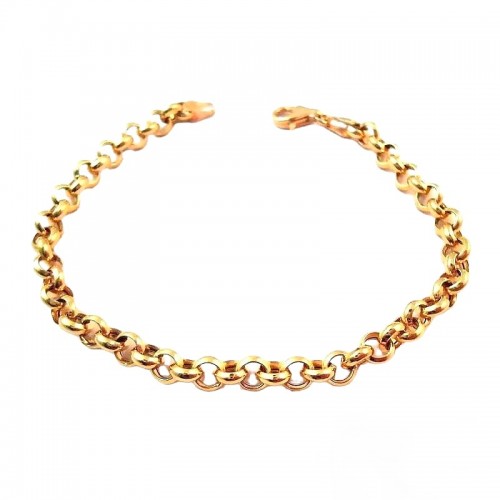 BRACCIALE UOMO CATENA ROLO'IN ORO GIALLO 18 KT