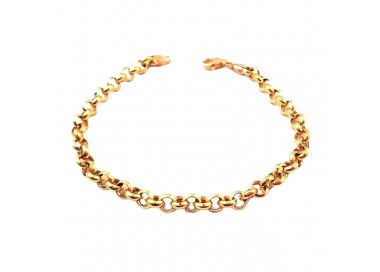 BRACCIALE UOMO CATENA ROLO'IN ORO GIALLO 18 KT