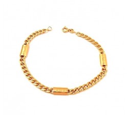 BRACCIALE CATENA DA UOMO IN ORO GIALLO 18 KT