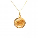 COLLANA SEGNO ZODIACALE LEONE IN ORO GIALLO 18 KT