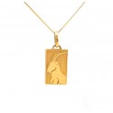 COLLANA CON SEGNO ZODIACALE CAPRICORNO IN ORO GIALLO 18 KT