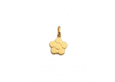 CIONDOLO FIORE IN ORO GIALLO 18 KT+ COLLANA OMAGGIO