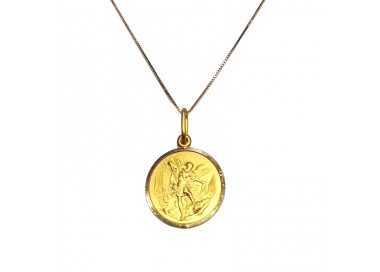 COLLANA SAN MICHELE ARCANGELO IN ORO GIALLO 18 KT