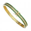 BRACCIALE TENNIS IN ORO GIALLO 18 KT CON ZIRCONI TAGLIO BRILLANTE