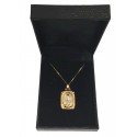 COLLANA MADONNA IN ORO BIANCO E GIALLO 18 KT