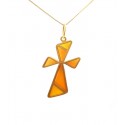 COLLANA CROCE IN ORO GIALLO 18 KT