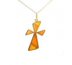 COLLANA CROCE IN ORO GIALLO 18 KT