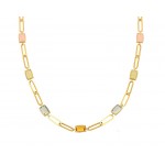 COLLANA GIROCOLLO DA DONNA IN ORO GIALLO 18 KT CON PIETRE COLORATE 