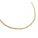 COLLANA UOMO TUBOLARE CON SFERE IN ORO GIALLO E BIANCO 18 KT