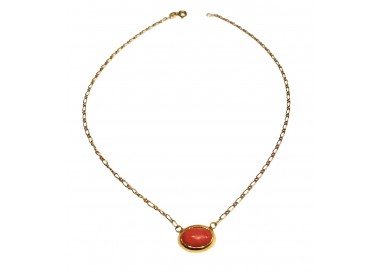 COLLANA DA DONNA IN ORO GIALLO 18 KT CON CORALLO