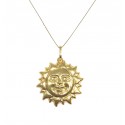 COLLANA CON SOLE GRANDE IN ORO GIALLO 18 KT